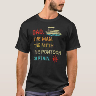 Camiseta Mens Pontoon Boat Dad The Man Mypontoon Captain