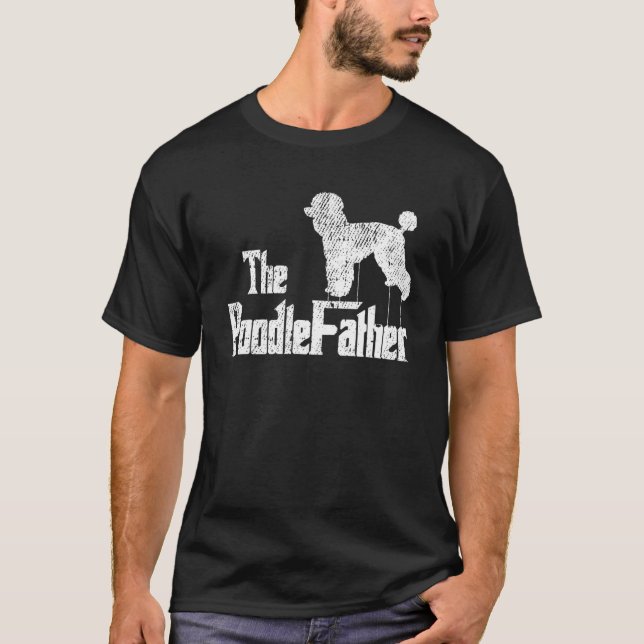 Camiseta Mens Poodle Dad Dad Dog Padre Funny Doggie Puppy P (Anverso)