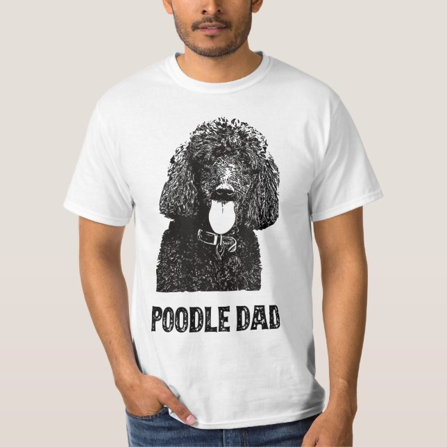 Camiseta Mens Poodle Dad - Standard Poodle Dad  (Anverso)