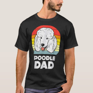 Camiseta Mens Poodle Dad Sunset Retro Animal Mascota Perro 
