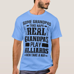 Camiseta Mens Pool Player Real Grandpas Play Billiards Seni