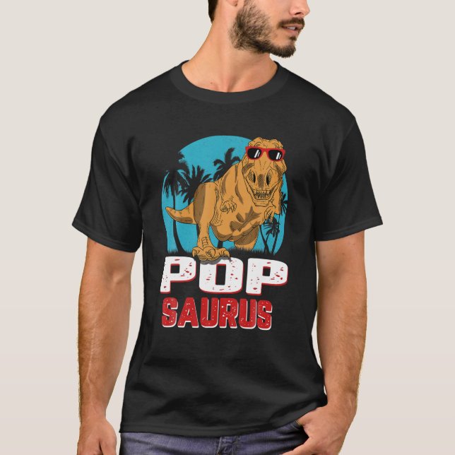 Camiseta Mens Pop Saurus Dinosaur Funny Popsaurus T Rex Lov (Anverso)