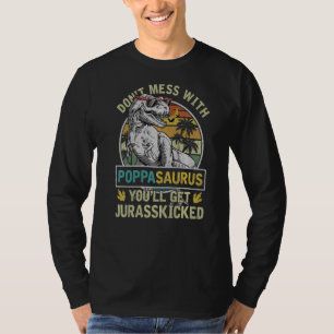 Camiseta Mens Poppa Rex Saurus Papasaurus Dinosaurios Hombr