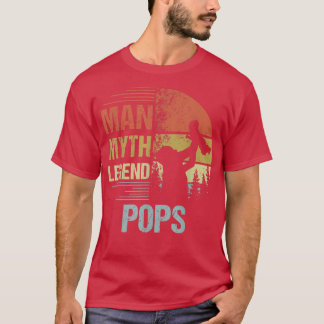 Camiseta Mens Pops Myth Legend  For Mens & Dad Funny Father
