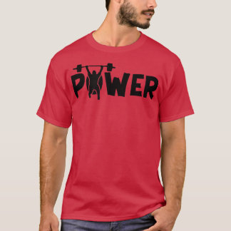 Camiseta Mens POWER Gym Fitness Workout Bodybuilding Motiva