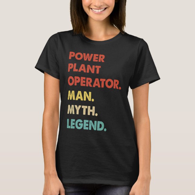 Camiseta Mens Power Plant Operator Man Myriend (Anverso)