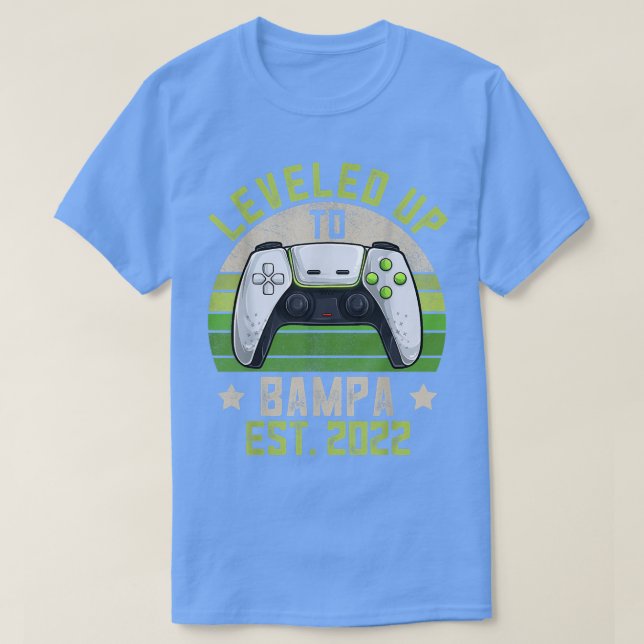 Camiseta Mens Pregnancy Announcement Grandpa s, Leveled Up  (Diseño del anverso)