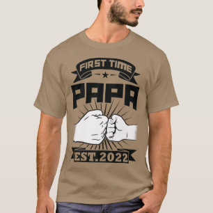 Camiseta Mens Primera vez que Papa est 