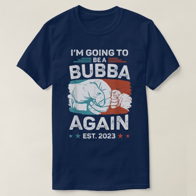 Camiseta Mens Promoted To Bubba Again Est 2023 Pregnancy An (Diseño del anverso)