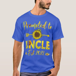 Camiseta Mens Promoted To Uncle Est 2022 Sunflower