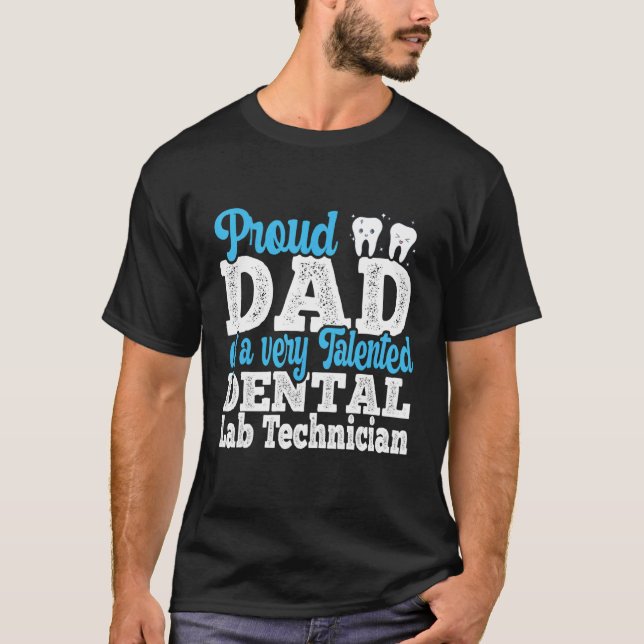 Camiseta Mens Proud Dad Of Orthodontic Laboratory Dental La (Anverso)