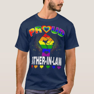 Camiseta Mens Proud Fatherinlaw Rainbow LGBT Gay Pride Mon