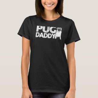Camiseta Mens Pug Daddy Pug Dueño De Papicolau Tee Gráfico