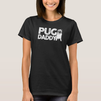 Camiseta Mens Pug Daddy Pug Dueño De Papicolau Tee Gráfico