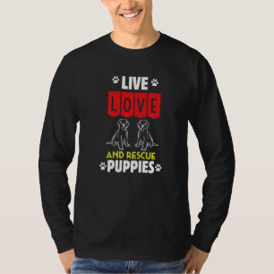 Camiseta Mens Puppy Adopción Amor Vivo Y Rescate Perros Ani