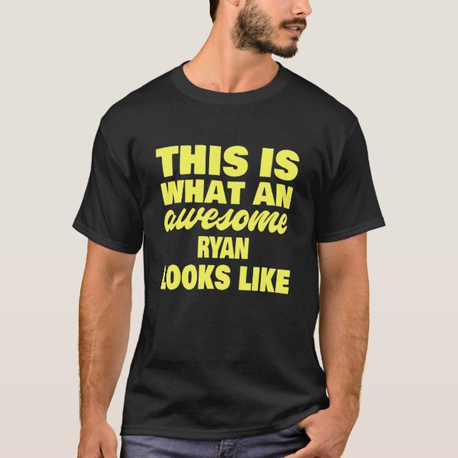 Camiseta Mens Qué Asombroso Se Parece A Ryan Name (Anverso)
