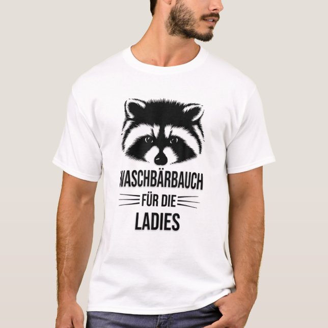 Camiseta Mens Raccoon For Ladies - Unsporty, Fun Fun (Anverso)