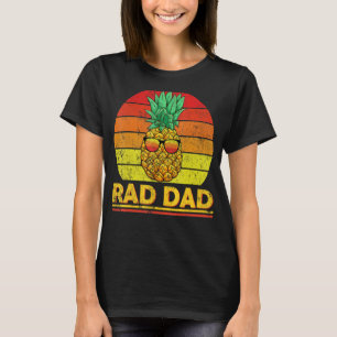 Camiseta Mens Rad Dad Pineapple Vintage Sunset Pineapple Da