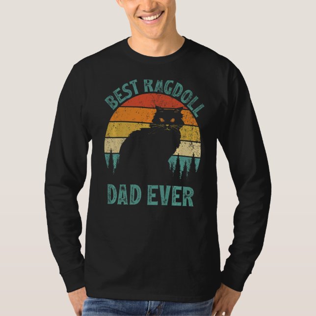 Camiseta Mens Ragdoll Mejor padre de Ragdoll (Anverso)