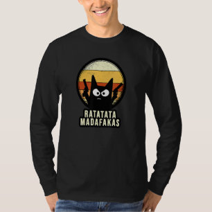 Camiseta Mens Ratatata Madafakas Cat Toy Gun
