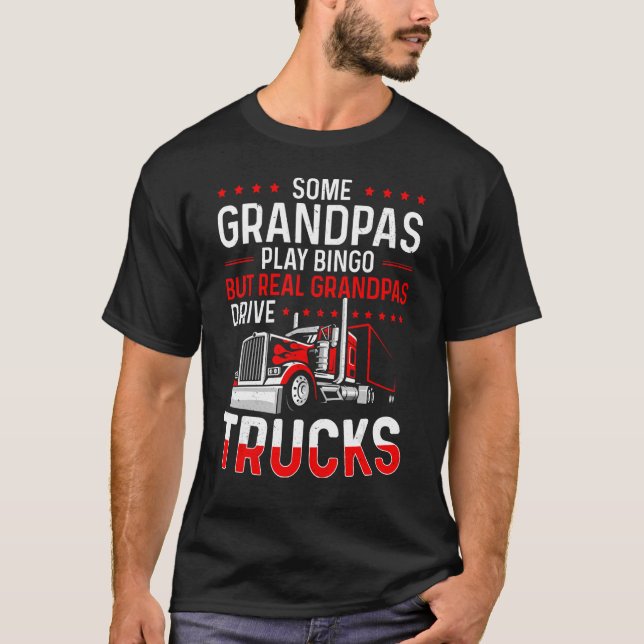 Camiseta Mens Real Grandpas Drive Camiones Gran Conductor (Anverso)