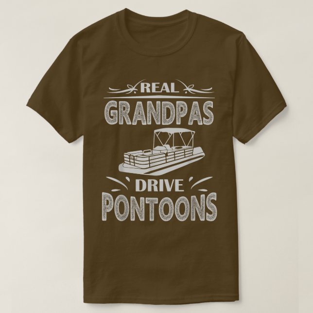 Camiseta Mens Real Grandpas manejan pontones (Diseño del anverso)