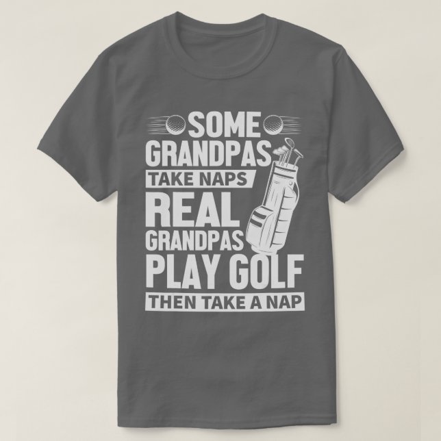 Camiseta Mens Real Grandpas Play Golf Funny Golf Grandpa Gi (Diseño del anverso)