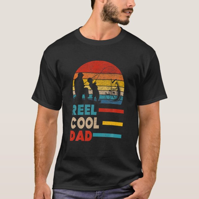 Camiseta Mens Reel Cool Dad Fisherman Daddy Father Day Gift (Anverso)
