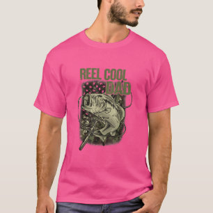 Camiseta Mens Reel Cool DadFisherman Daddy Fathers Day Gift