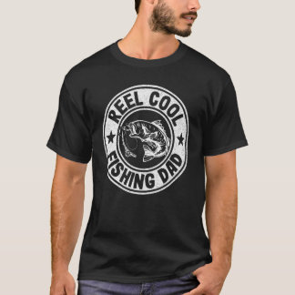 Camiseta Mens Reel Cool Fishing Dad Fisherman Grandpa Bass