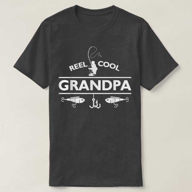 Camiseta Mens Reel Cool Grandpa Fishing  Father's Day Gift  (Diseño del anverso)