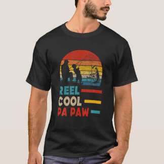 Camiseta Mens Reel Cool Pa Paw Fisherman Daddy Father Day G