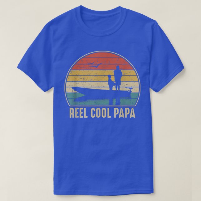 Camiseta Mens Reel Cool Papa FishingFunny Fish Vintage 917  (Diseño del anverso)