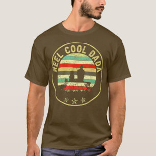 Camiseta Mens Reel Cool Papá s Vintage Pescador Padres Da