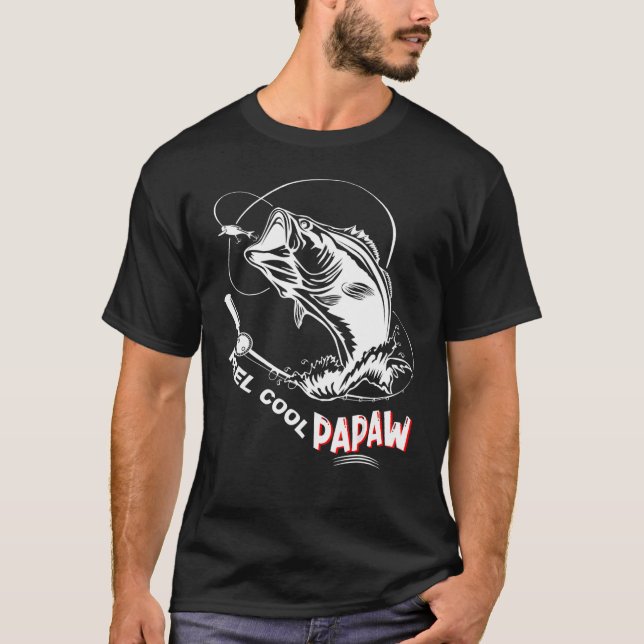 Camiseta Mens Reel Cool Papaw Fisherman Papaw Father Day Fi (Anverso)