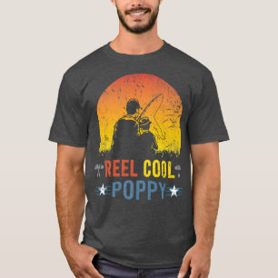 Camiseta Mens Reel Cool Poppy Funny Retro Fishing Fathers D