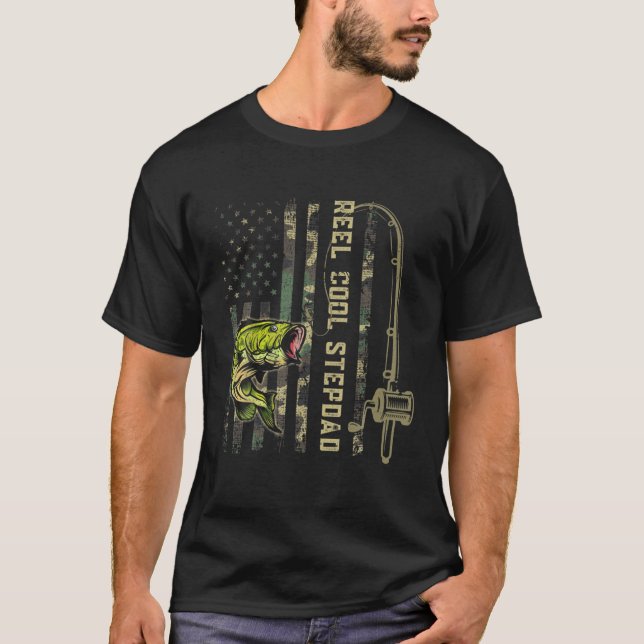 Camiseta Mens Reel Cool Uncle Camouflage American Flag Funn (Anverso)
