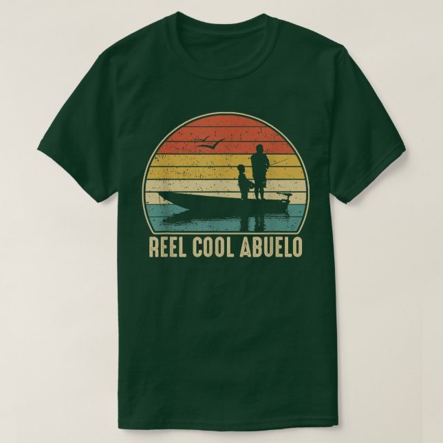 Camiseta Mens Reel Guay Abuelo FishingGraciosa cosecha de p (Diseño del anverso)
