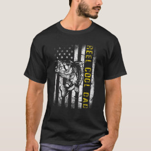 Camiseta Mens Reel Guay Dad American Flag Funny