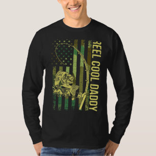 Camiseta Mens Reel Guay Daddy American Flag Fishman Reel