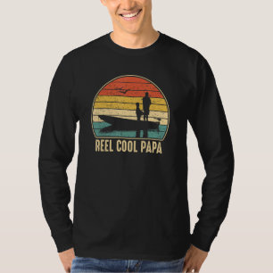 Camiseta Mens Reel Guay Papa Pescador Vintage