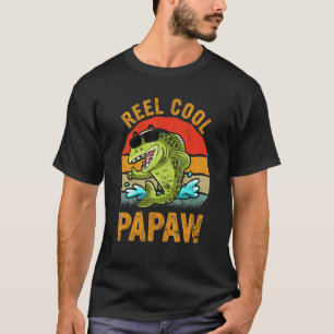 Camiseta Mens Reel Guay Papaw Fisherman Vinatge Daddy