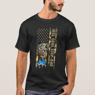 Camiseta Mens Reel Guay Step Dad Camoufling American Flag F