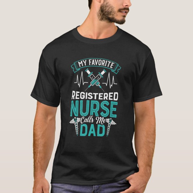 Camiseta Mens Registered Nurse Calls Me Dad  Medical RN Nur (Anverso)
