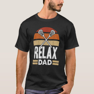 Camiseta Mens Relax Dad Lax Player Padre Lacrosse Stick La