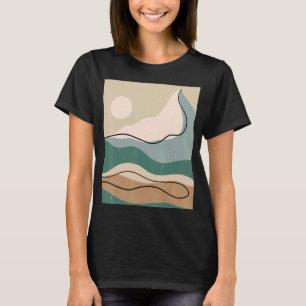 Camiseta Mens Resumen Montañas Paisaje Naturaleza Cielo Min