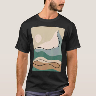 Camiseta Mens Resumen Montañas Paisaje Naturaleza Cielo Min