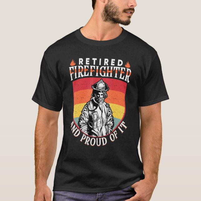 Camiseta Mens Retired Firefighter And Proud Of It For Ex Fi (Anverso)