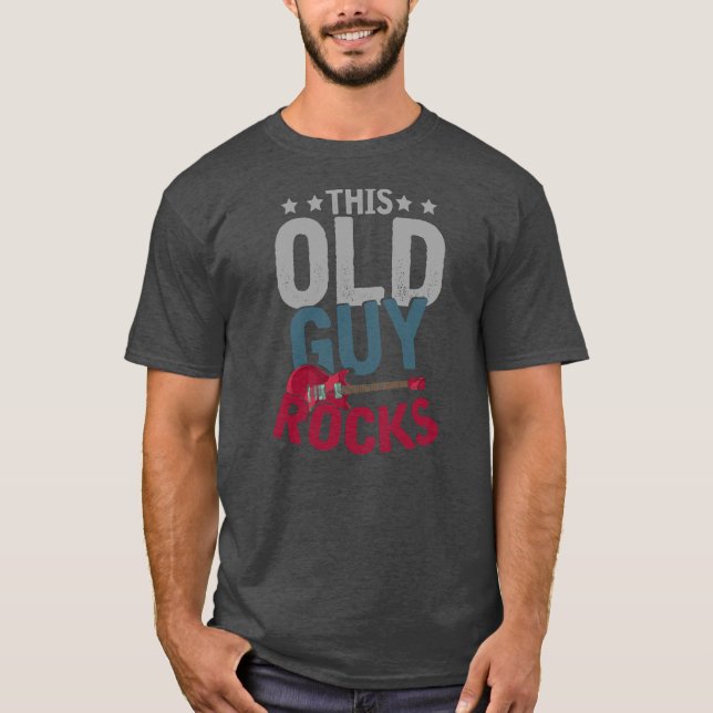 Camiseta Mens Retired Guitarist Rock Music Guitar Player (Anverso)