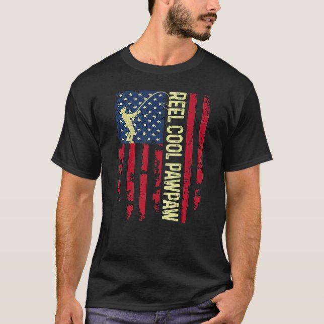 Camiseta Mens Retro American Reel Guay Pawpaw Para Mejor Da (Anverso)